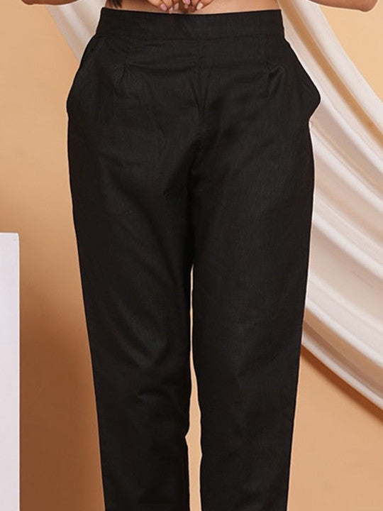 RAJPUTANA CAMISA High Rise Stretchable Women's Trousers Black – photo 3
