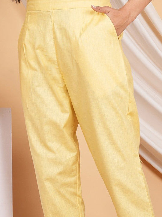 Rajputana Camisa Women's High Rise Stretchable Trouser Yellow – photo 4