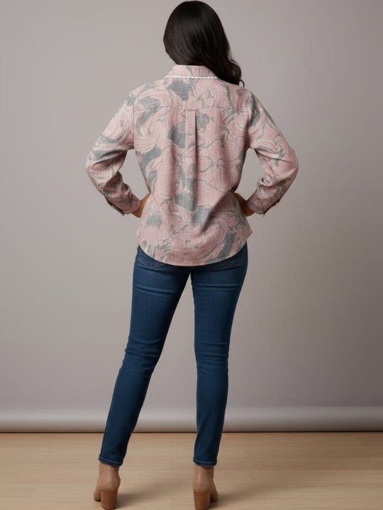 RAJPUTANA CAMISA Women Abstract Printed Casual Shirt