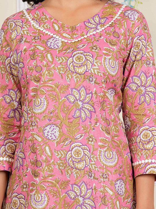 RAJPUTANA CAMISA Floral Printed Pure Cotton Tunic With Trouser – photo 2