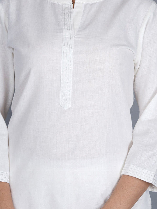RAJPUTANA CAMISA Mandarin Collar Pure Cotton Kurta With Harem Pants Dupatta – photo 2