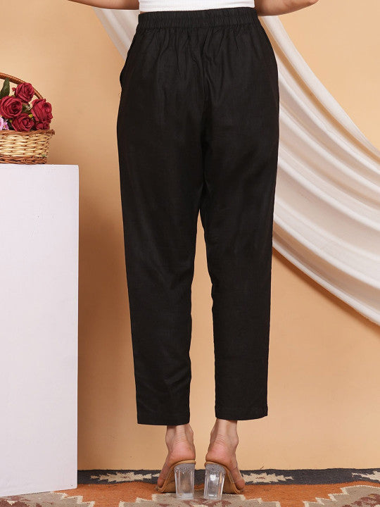 RAJPUTANA CAMISA High Rise Stretchable Women's Trousers Black – photo 2