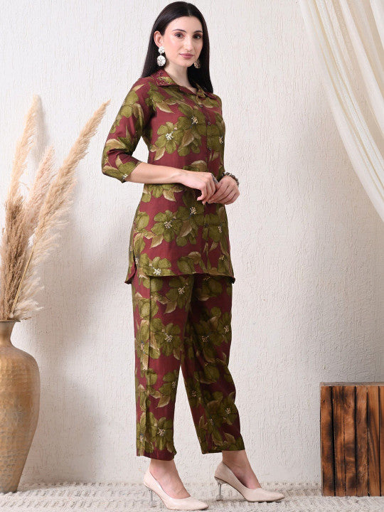 Rajputana Camisa Printed Shirt Collar Shirt & Trousers Co-Ords – photo 4