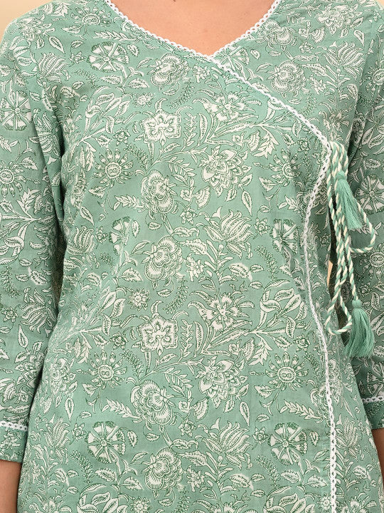 RAJPUTANA CAMISA Women Floral Printed V-Neck Pure Cotton Night Suit – photo 4