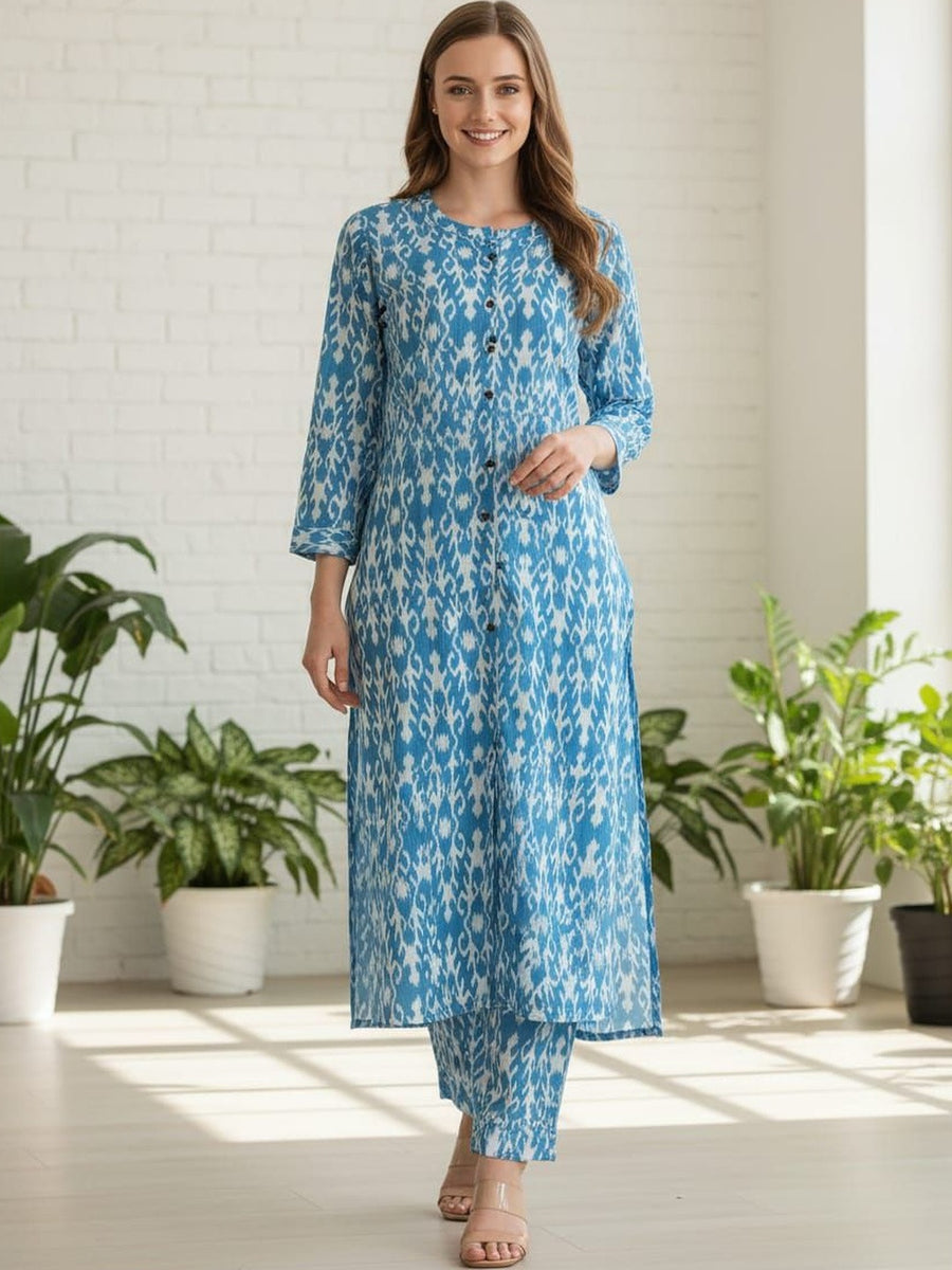 RAJPUTANA CAMISA Cotton Printed Tunic With Trousers Set