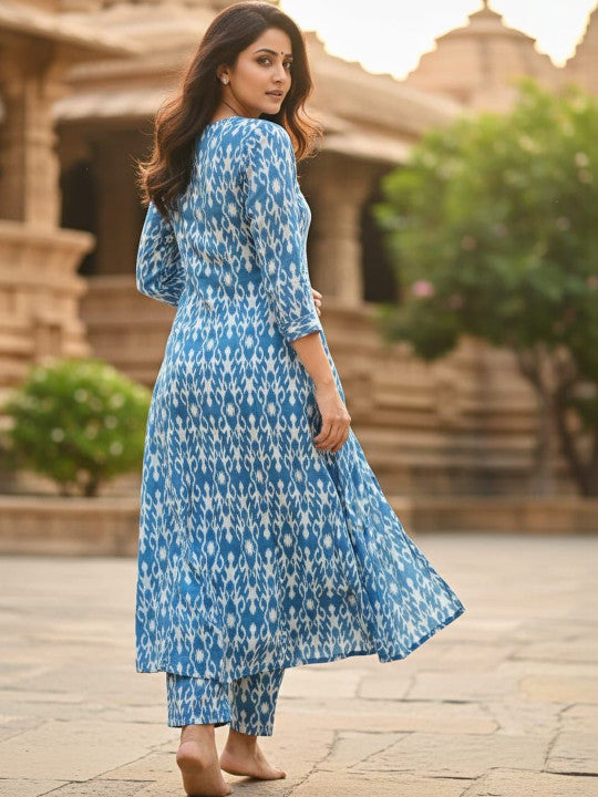 RAJPUTANA CAMISA Cotton Printed Tunic With Trousers Set – photo 4