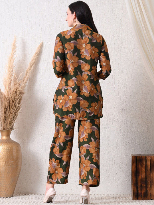 RAJPUTANA CAMISA Printed Shirt Collar Top & Trousers Co-Ords – photo 3
