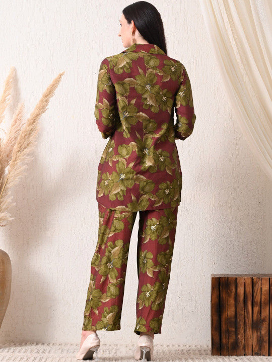 Rajputana Camisa Printed Shirt Collar Shirt & Trousers Co-Ords – photo 3