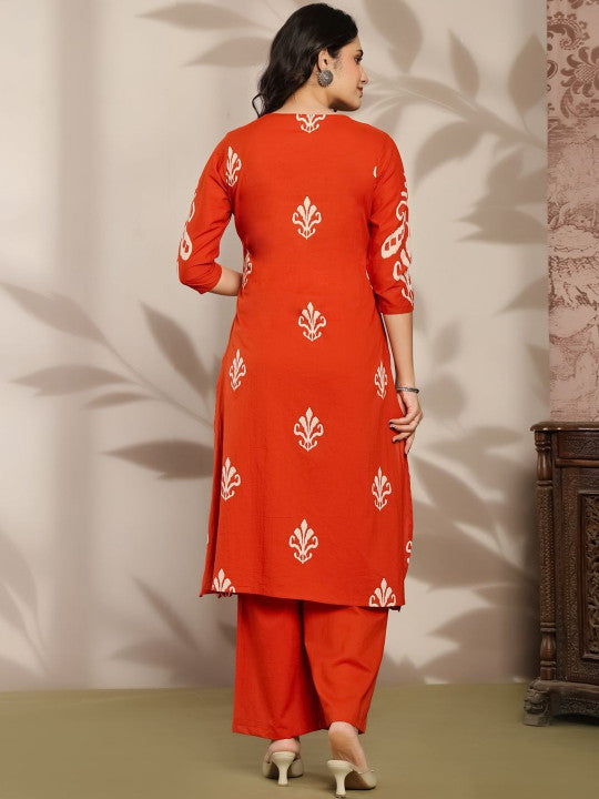 RAJPUTANA CAMISA Women Ethnic Motifs Printed Pure Cotton Kurta Set – photo 4