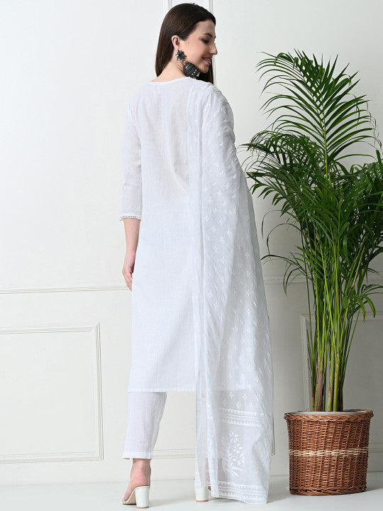 RAJPUTANA CAMISA Pure Cotton Angrakha Kurta Set With Trousers