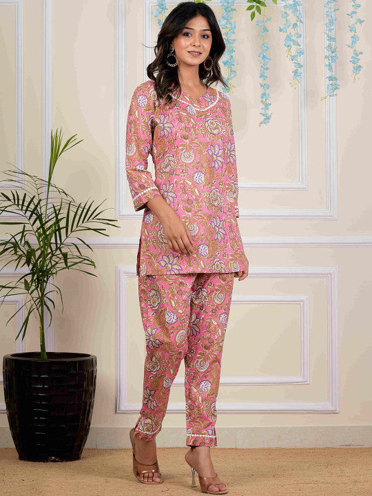 RAJPUTANA CAMISA Floral Printed Pure Cotton Tunic With Trouser – photo 3