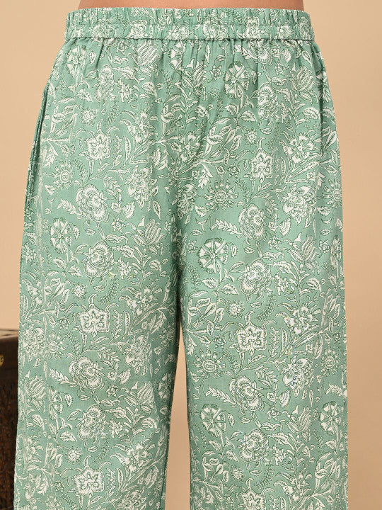 RAJPUTANA CAMISA Women Floral Printed V-Neck Pure Cotton Night Suit – photo 3