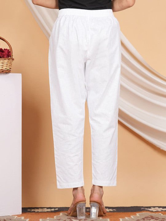 RAJPUTANA CAMISA High-Rise Woven Linen Trouser White – photo 3