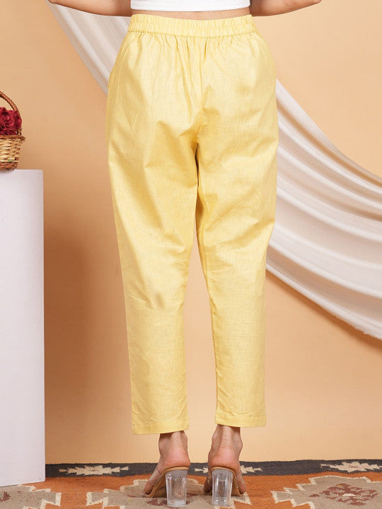 Rajputana Camisa Women's High Rise Stretchable Trouser Yellow – photo 2