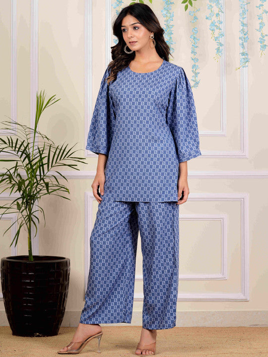 RAJPUTANA CAMISA Geometric Printed Tunic & Trouser Co-Ord Set – photo 4