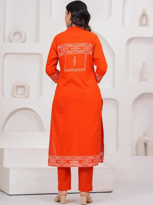 RAJPUTANA CAMISA Women Ethnic Motifs Printed Pure Cotton Kurta Set – photo 4