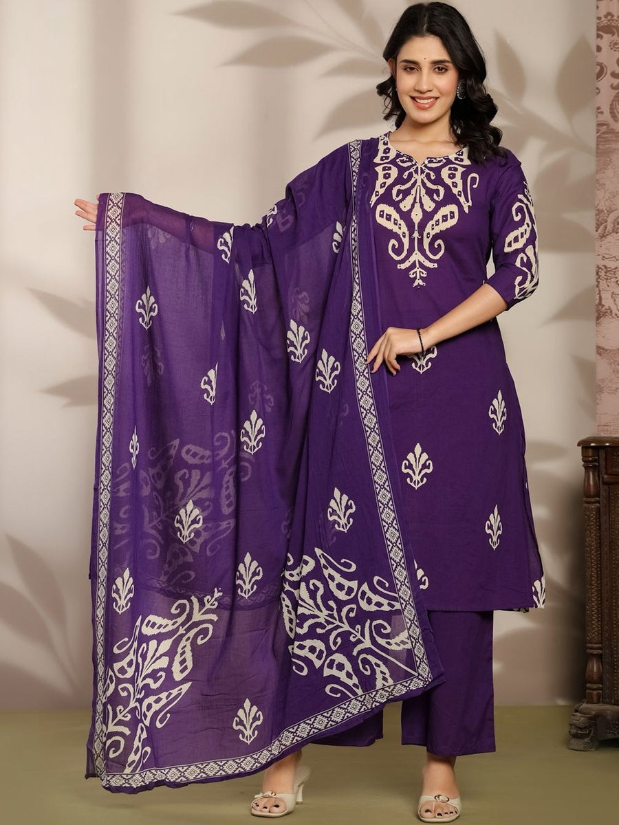 RAJPUTANA CAMISA Ethnic Motifs Printed Pure Cotton Kurta Set