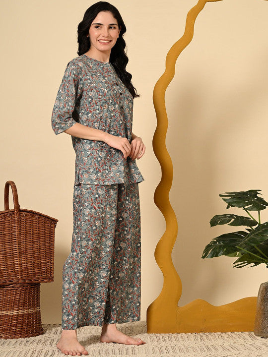 Rajputana Camisa Women Printed Night Suit – photo 3