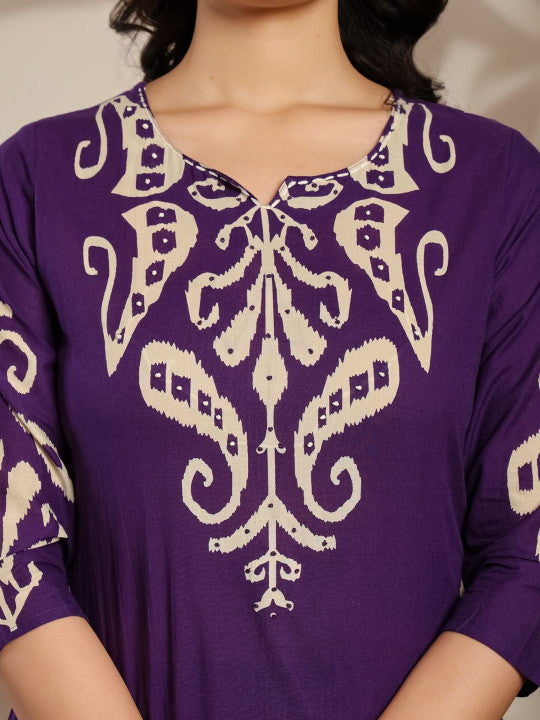 RAJPUTANA CAMISA Ethnic Motifs Printed Pure Cotton Kurta Set – photo 2