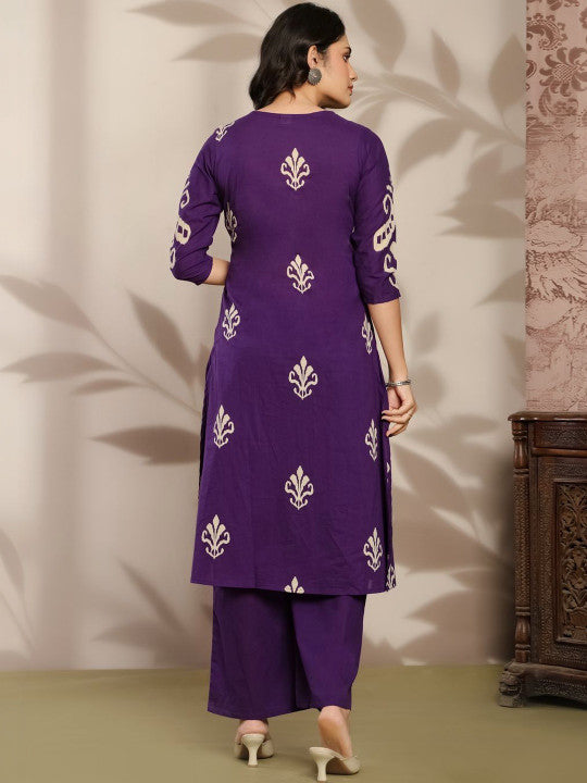RAJPUTANA CAMISA Ethnic Motifs Printed Pure Cotton Kurta Set – photo 4